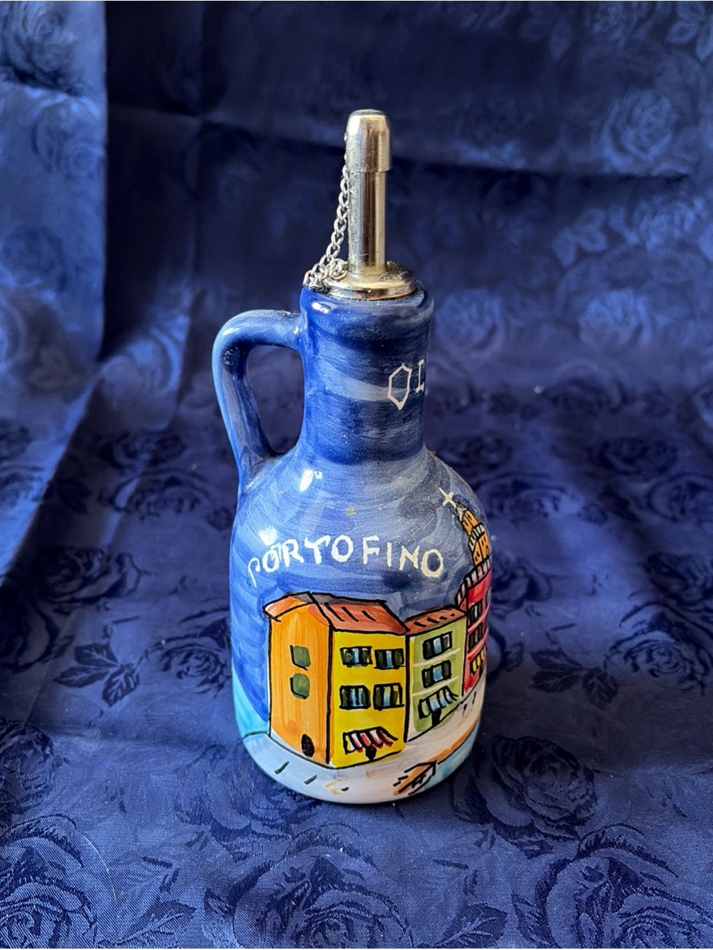 VTG Portofino Hand Painted Ceramic Oil Dispenser